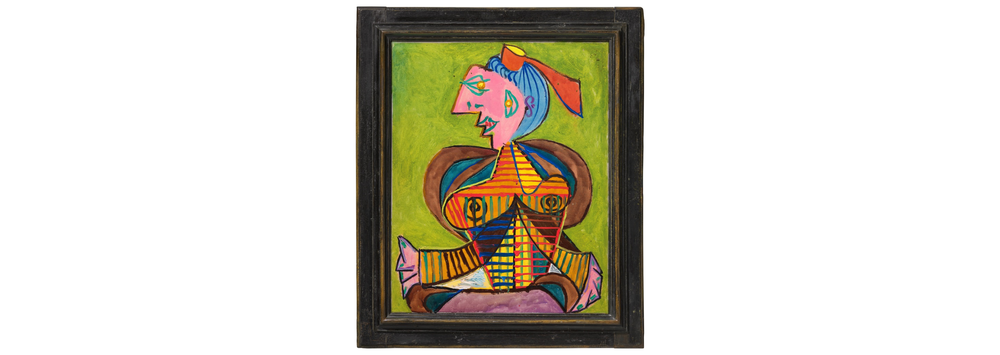 Femme à la coiffe d’Arlésienne sur fond vert